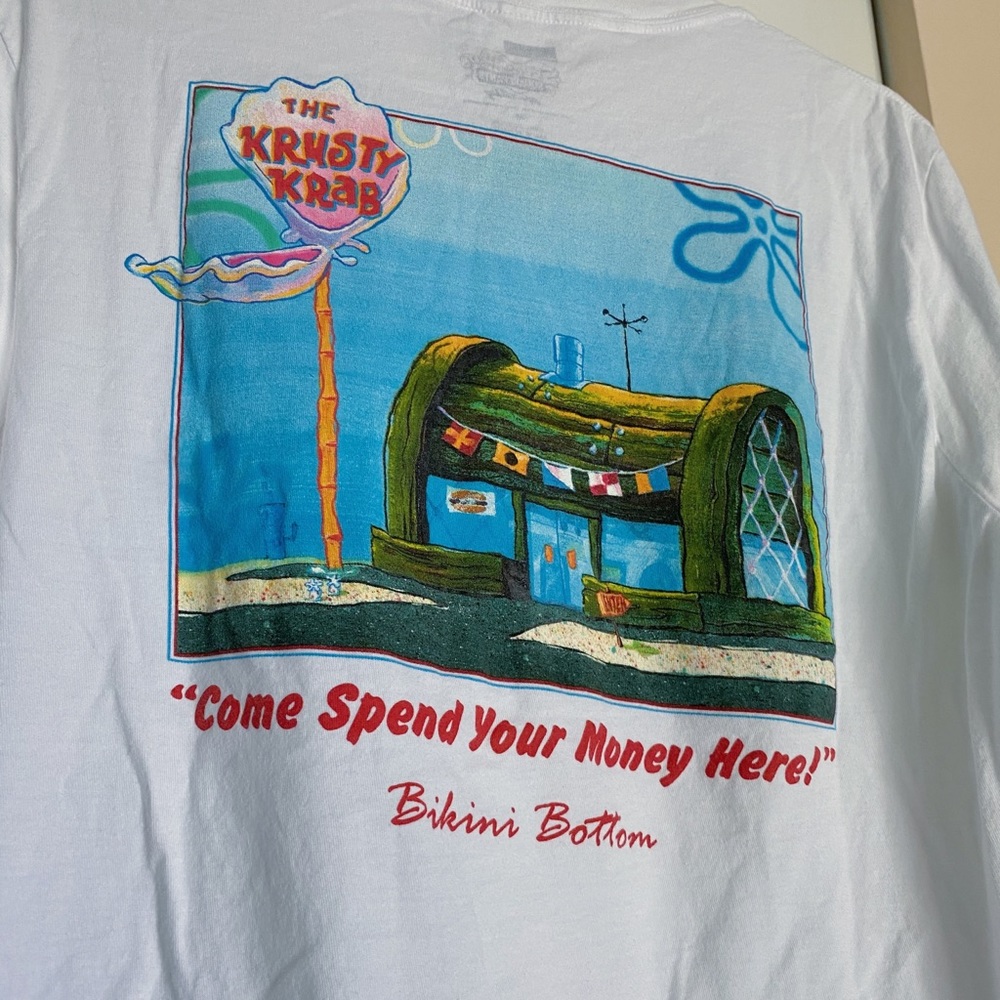 Krusty Krab Spongebob White Tee